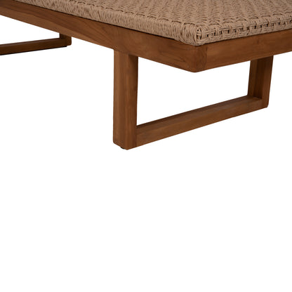 Sunlounger Patron Hm5993 Teak Wood-viro Rope Wicker 191x65x86hcm.