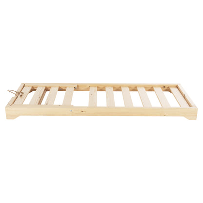 Beach Lounger Low Ikaria Hm6115.01 Pine Wood In Natural 80x208x32-100hcm.
