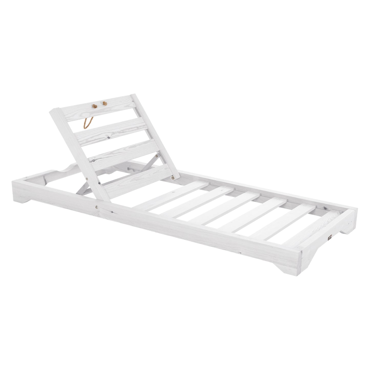 Beach Lounger Low Ikaria Hm6115.04 Pine Wood In Natural 80x208x32-100hcm.