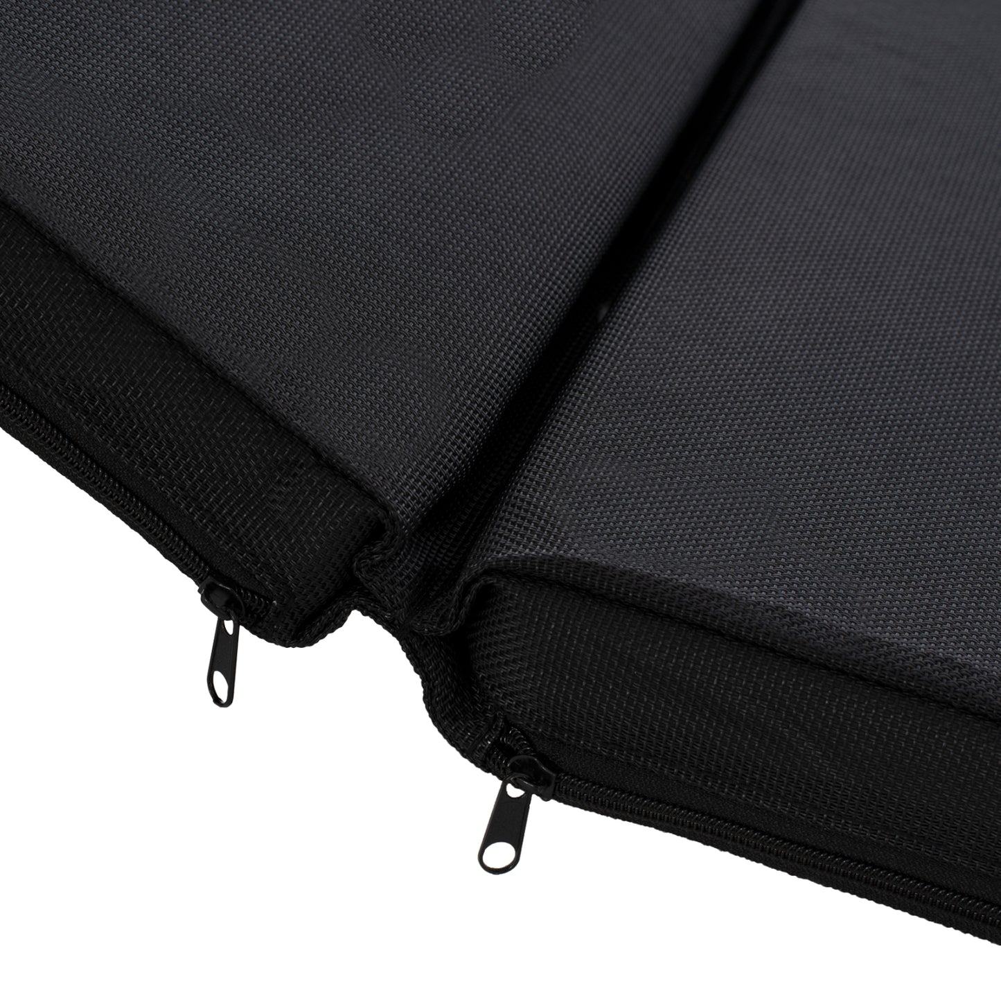 Beach Lounger With Cushion Korinos Hm10775.05t Pine Wood--textilene Cover In Black 79x204x77hcm.