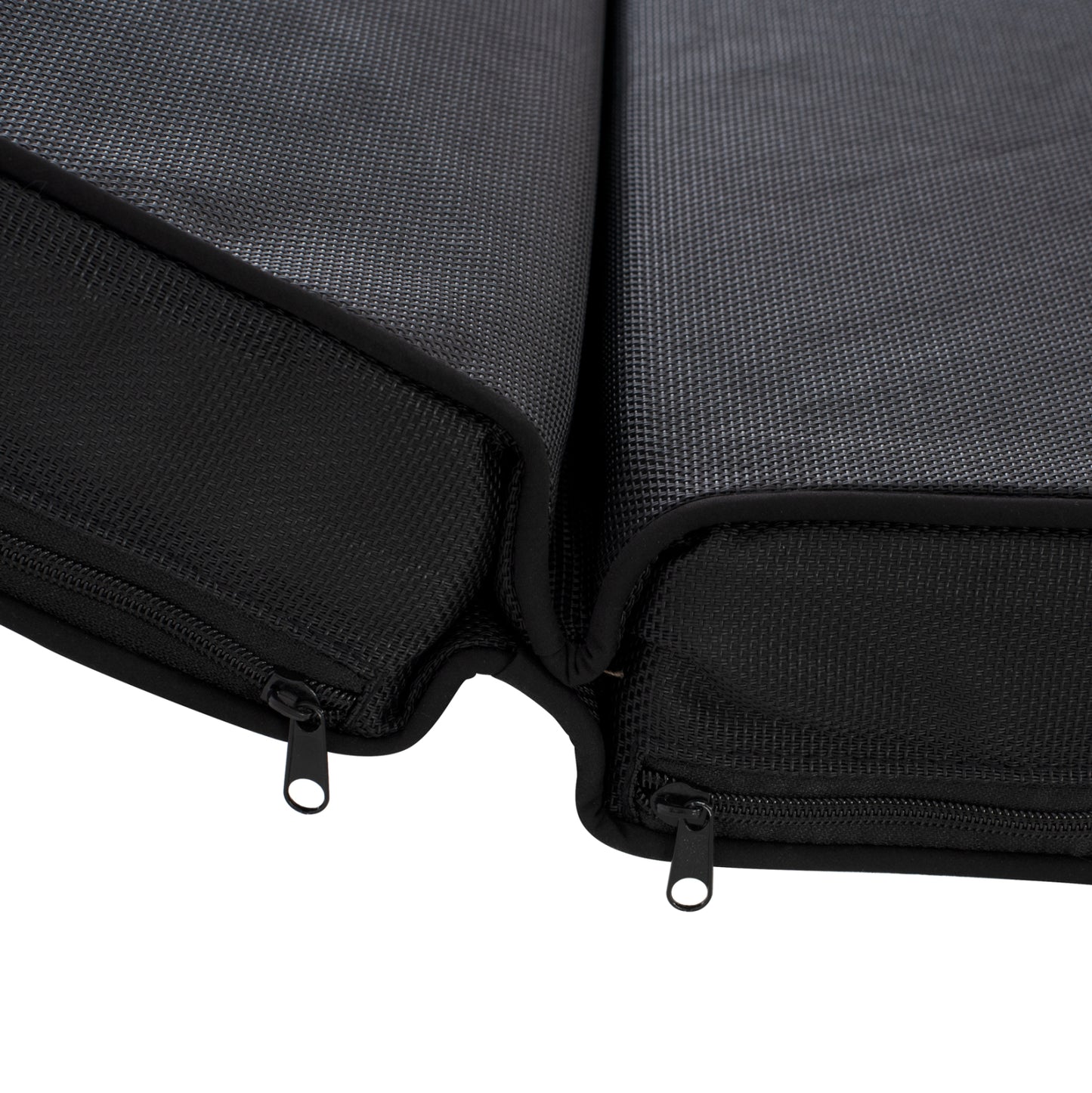 Beach Lounger With Cushion Korinos Hm10776.05t Pine Wood--textilene Cover In Black 79x204x77hcm.