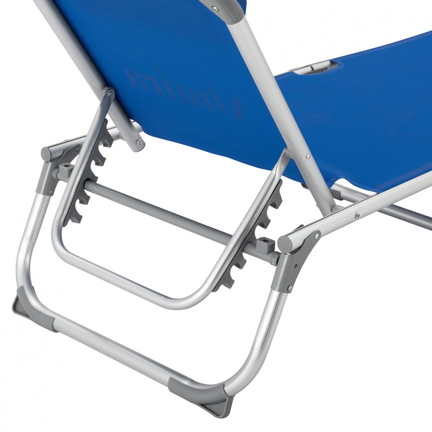 Sunbed For Beach Hm5054.01 Heavy Type Blue Aluminum 188x58x28-80 Cm.
