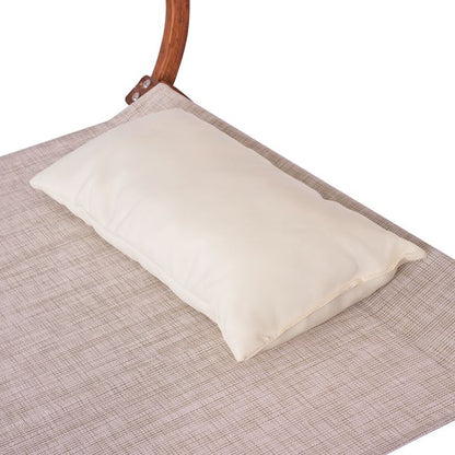Sunbed Wooden Walnut-beige With Shade Colby Hm5671.02 105x221x162cm