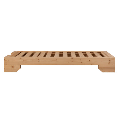 Sunbed Wooden Heavy Duty Macedonia Hm5646.03 Natural Impregnation 204x77.5x29cm