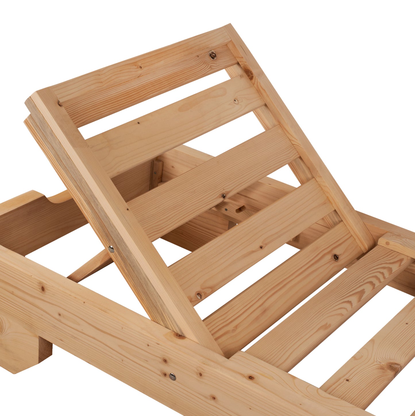 Sunbed Wooden Heavy Duty Macedonia Hm5646.03 Natural Impregnation 204x77.5x29cm