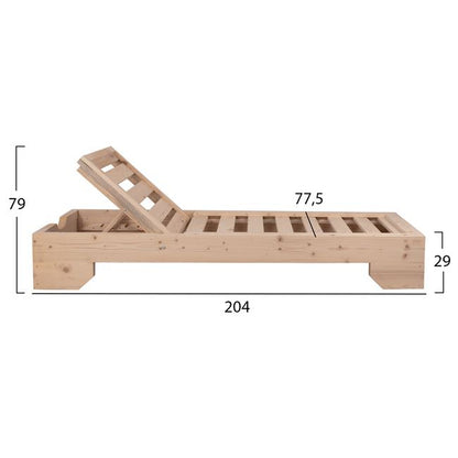 Sunbed Heavy Duty Macedonia Hm5646.02 Withour Color 204x77.5x29 Cm