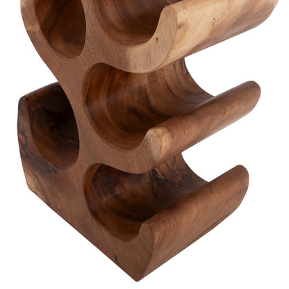 Bottle Rack Made Of Suar Wood 6-seat 18x20x50hcm.hm9485