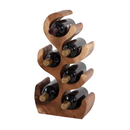 Bottle Rack Made Of Suar Wood 6-seat 18x20x50hcm.hm9485
