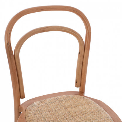 Vienna Wooden Chair From Beech Wood To Natural Hm8644.01 45x54x89 Cm.
