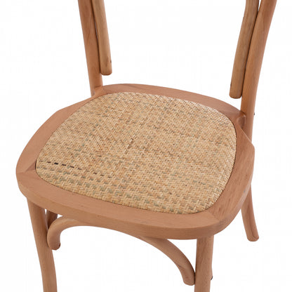 Vienna Wooden Chair From Beech Wood To Natural Hm8644.01 45x54x89 Cm.