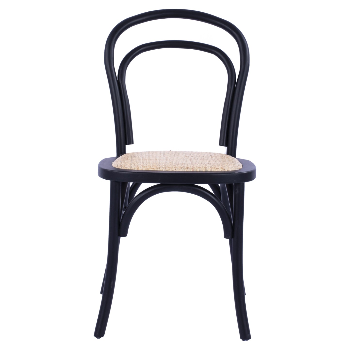 Wooden Chair Vienna Type Aliyah Stackable From Beech Wood Black Matte Hm8644.02 45x54x89 Cm