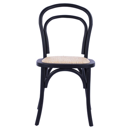 Wooden Chair Vienna Type Aliyah Stackable From Beech Wood Black Matte Hm8644.02 45x54x89 Cm