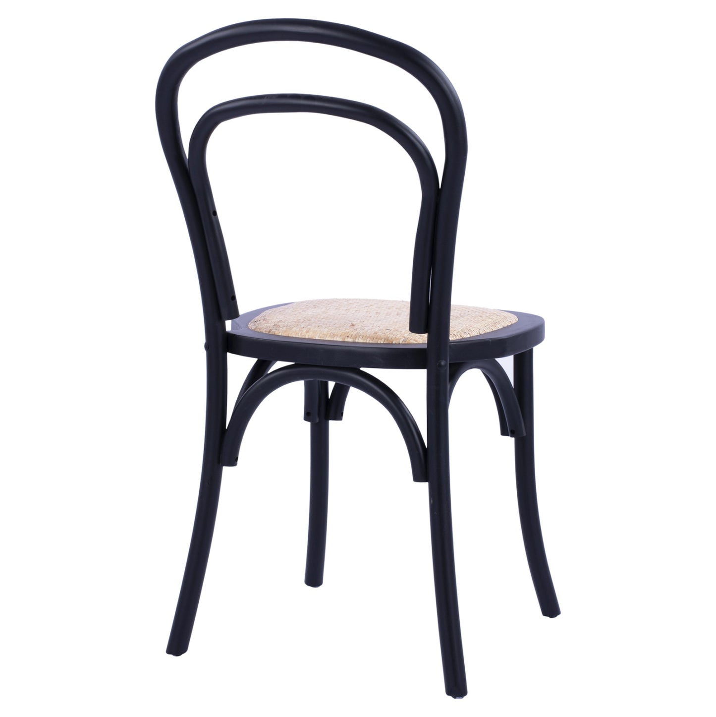 Wooden Chair Vienna Type Aliyah Stackable From Beech Wood Black Matte Hm8644.02 45x54x89 Cm