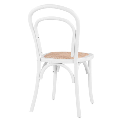 Wooden Chair Vienna Type Aliyah Stackable From Beech Wood In White Matte Hm8644.03 45x54x89
