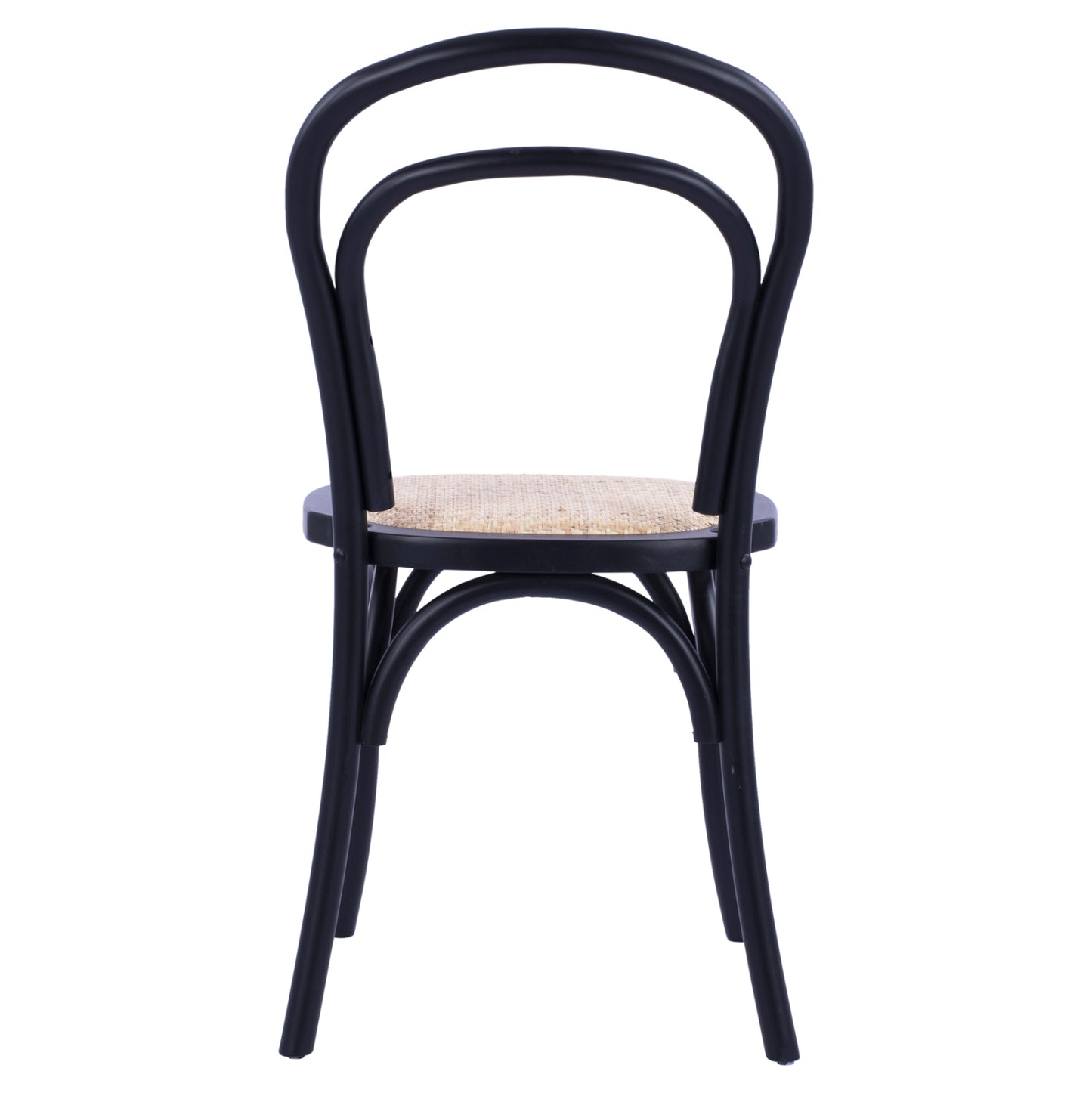 Wooden Chair Vienna Type Aliyah Stackable From Beech Wood Black Matte Hm8644.02 45x54x89 Cm