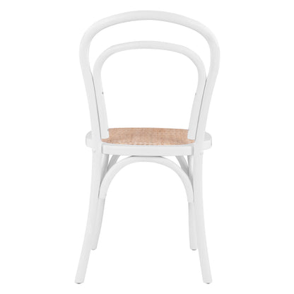 Wooden Chair Vienna Type Aliyah Stackable From Beech Wood In White Matte Hm8644.03 45x54x89