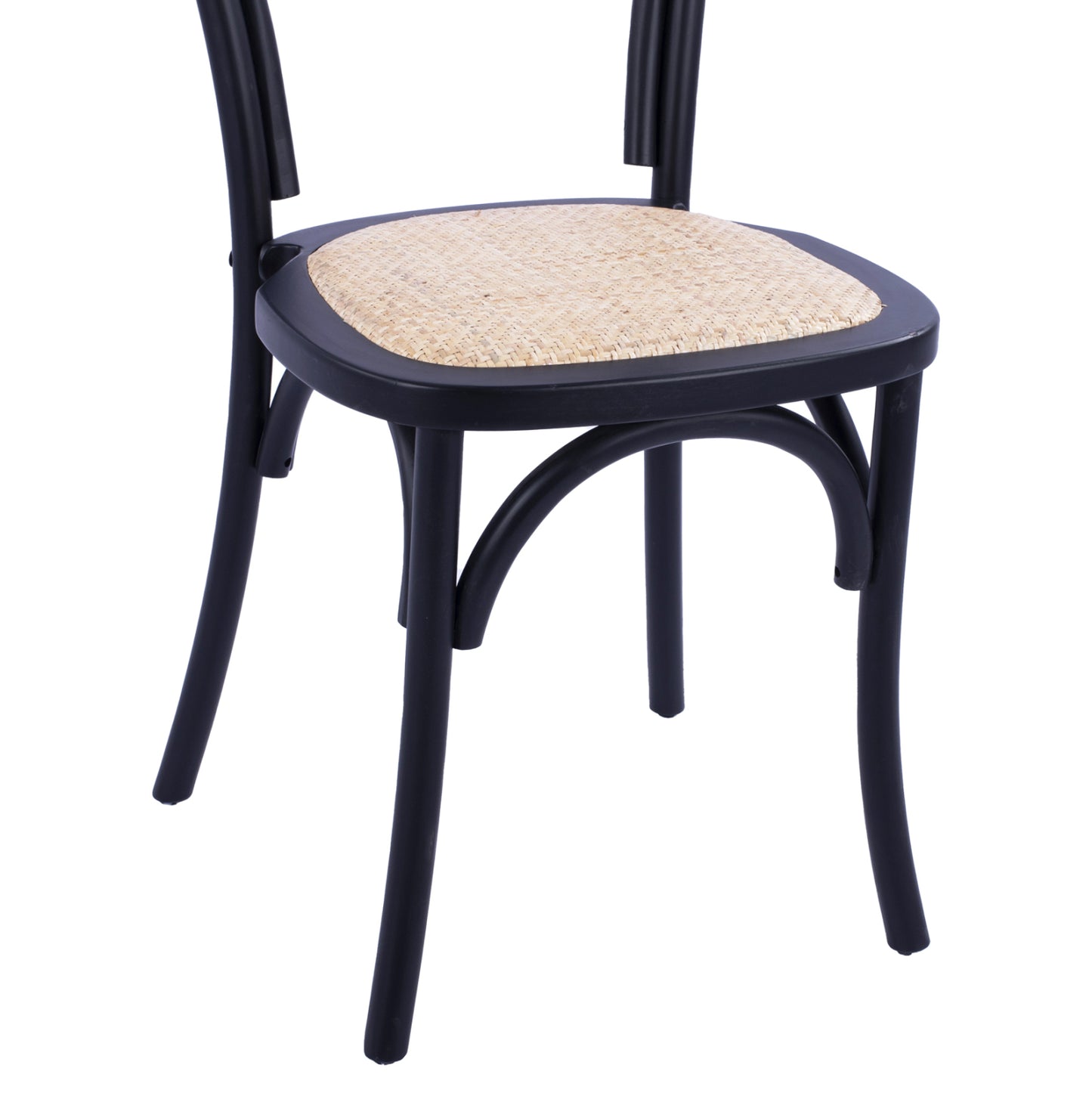 Wooden Chair Vienna Type Aliyah Stackable From Beech Wood Black Matte Hm8644.02 45x54x89 Cm