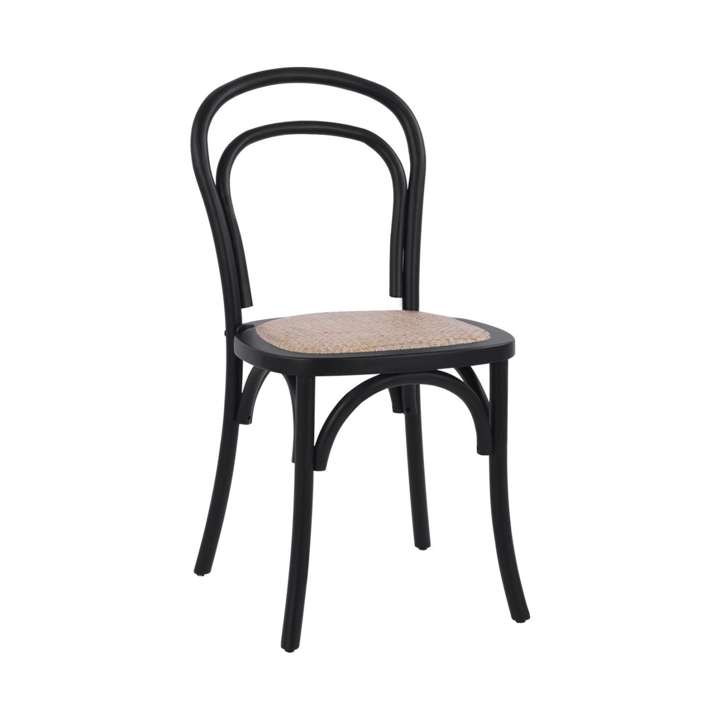 Wooden Chair Vienna Type Aliyah Stackable From Beech Wood Black Matte Hm8644.02 45x54x89 Cm