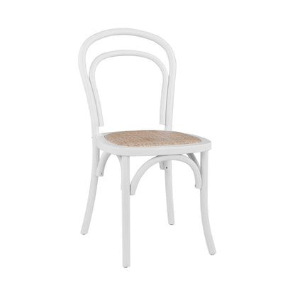 Wooden Chair Vienna Type Aliyah Stackable From Beech Wood In White Matte Hm8644.03 45x54x89