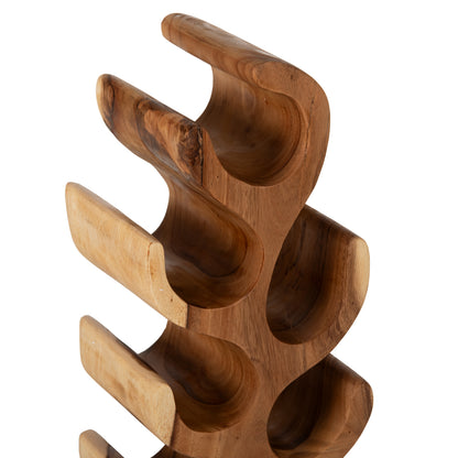 Bottle Rack Vertical Made Of Suar Wood 27x18,5x82hcm. Hm9486