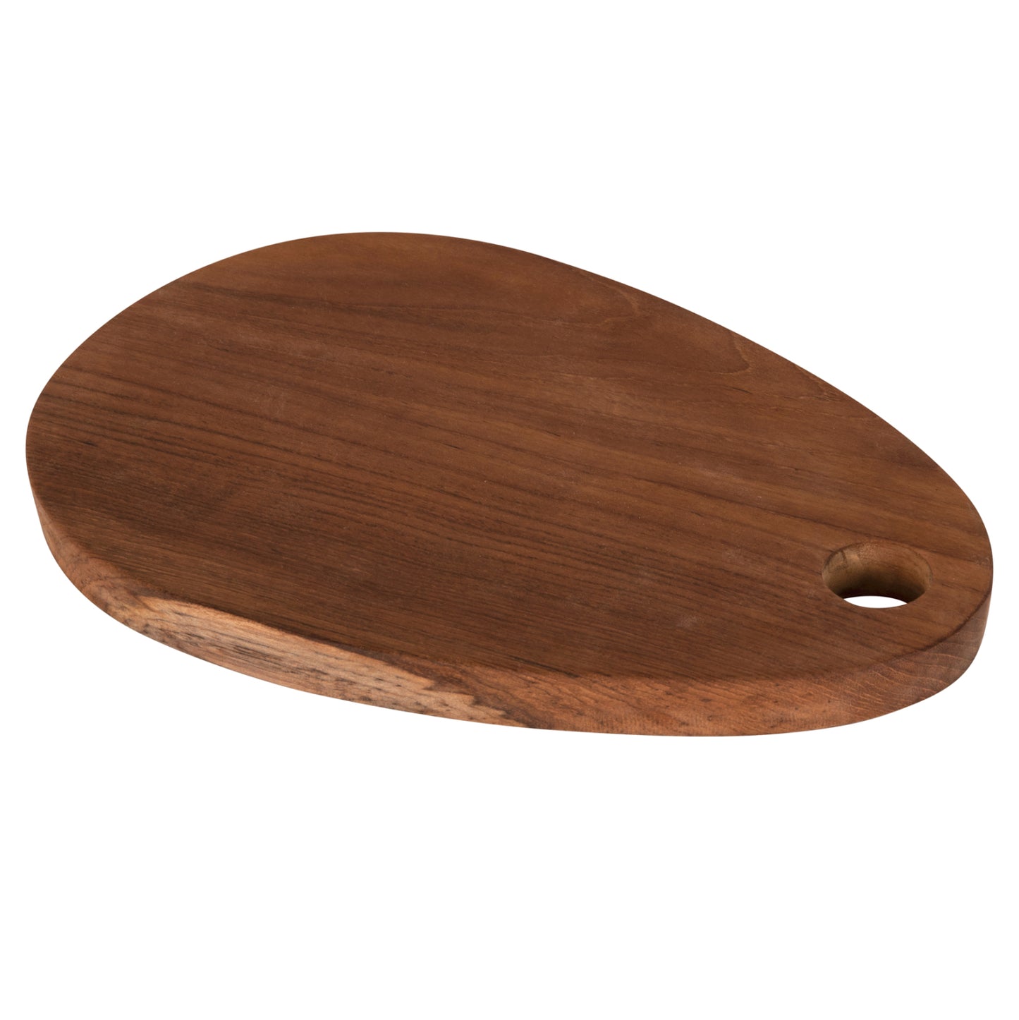 Cutting Board For The Kitchen Hm4288 Teak Wood In Natural-with Hanging Hole 20,5x30,5x2hcm.