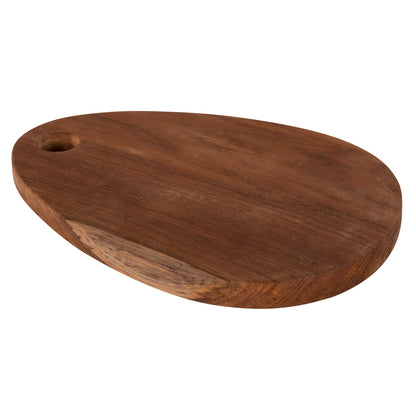 Cutting Board For The Kitchen Hm4288 Teak Wood In Natural-with Hanging Hole 20,5x30,5x2hcm.