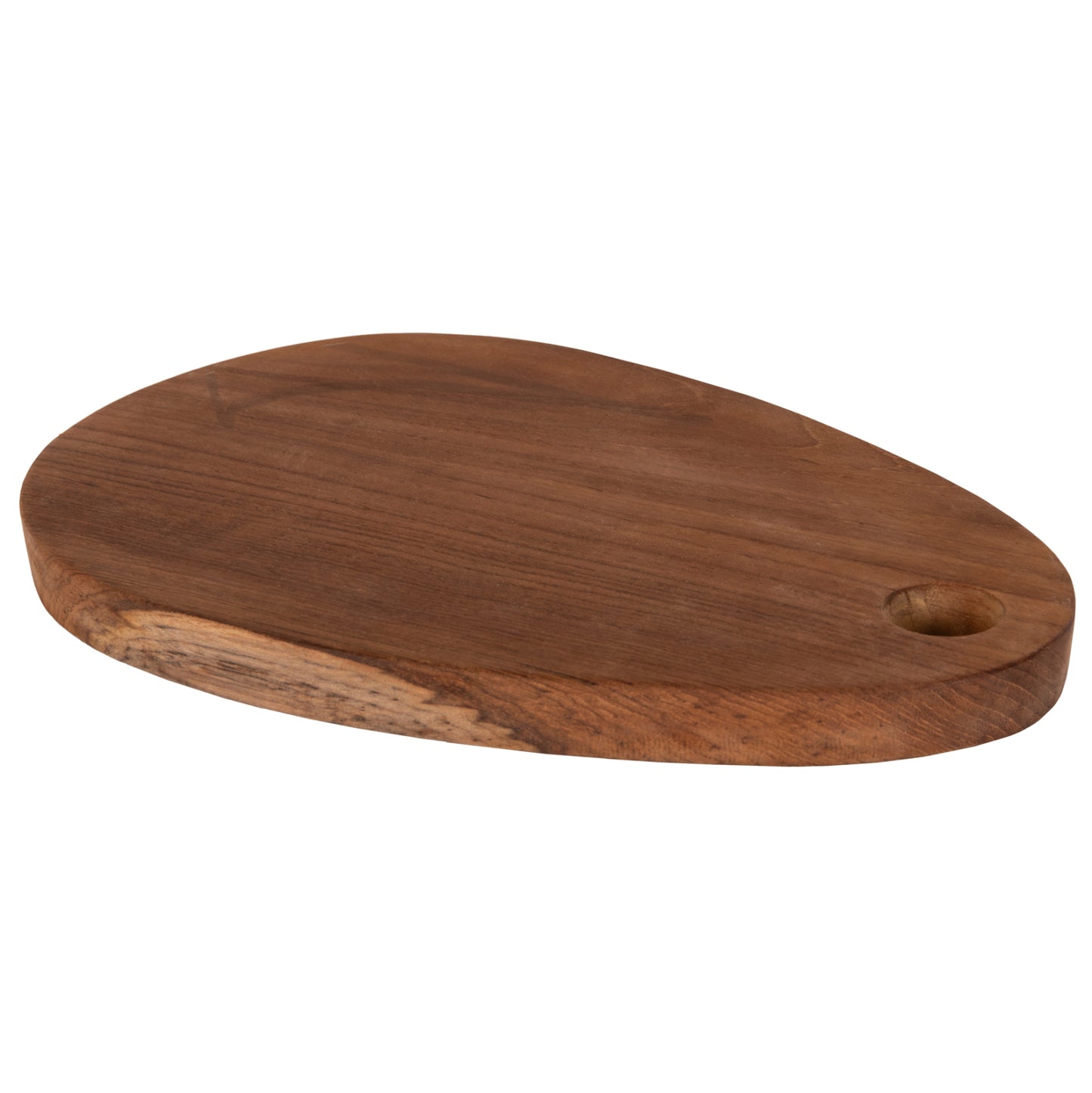 Cutting Board For The Kitchen Hm4288 Teak Wood In Natural-with Hanging Hole 20,5x30,5x2hcm.