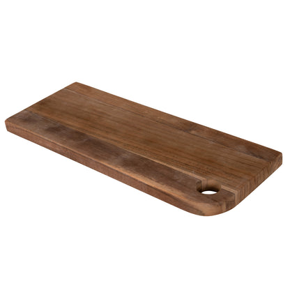 Cutting Board For The Kitchen Hm4291 Teak Wood In Natural-with Hanging Hole 15x38,5x2h Cm.