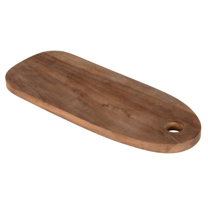 Cutting Board In Oblong Shape Hm4286 Teak Wood In Natural-with Hanging Hole 15x39x2hcm.