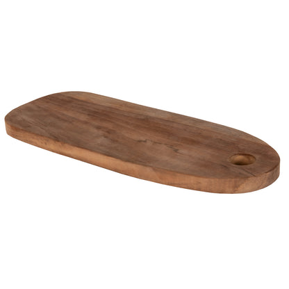 Cutting Board In Oblong Shape Hm4286 Teak Wood In Natural-with Hanging Hole 15x39x2hcm.