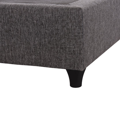 Substrate King-size Bed Siggy Hm21218--grey Fabric--for Mattress 180x200cm.