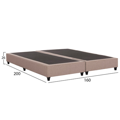 Substrate Extra-double Bed Siggy Hm21217.01--beige Fabric--for Mattress 160x200cm.