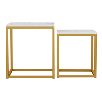 Side Tables Grelay Set 2pcs Mdf & Metal 45Χ45Χ50hcm.hm8762.11