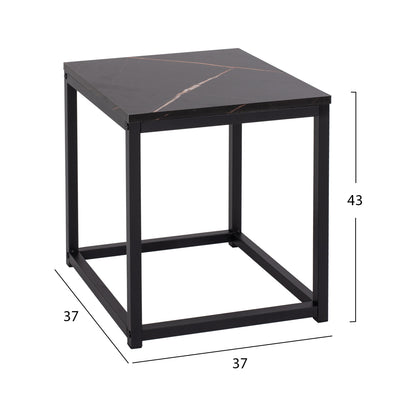 Side Tables Grelay Set 2pcs Mdf & Metal 45Χ45Χ50hcm.hm8762.13