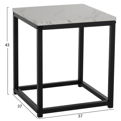 Side Tables Grelay Set 2pcs Mdf & Metal 45Χ45Χ50hcm.hm8762.12