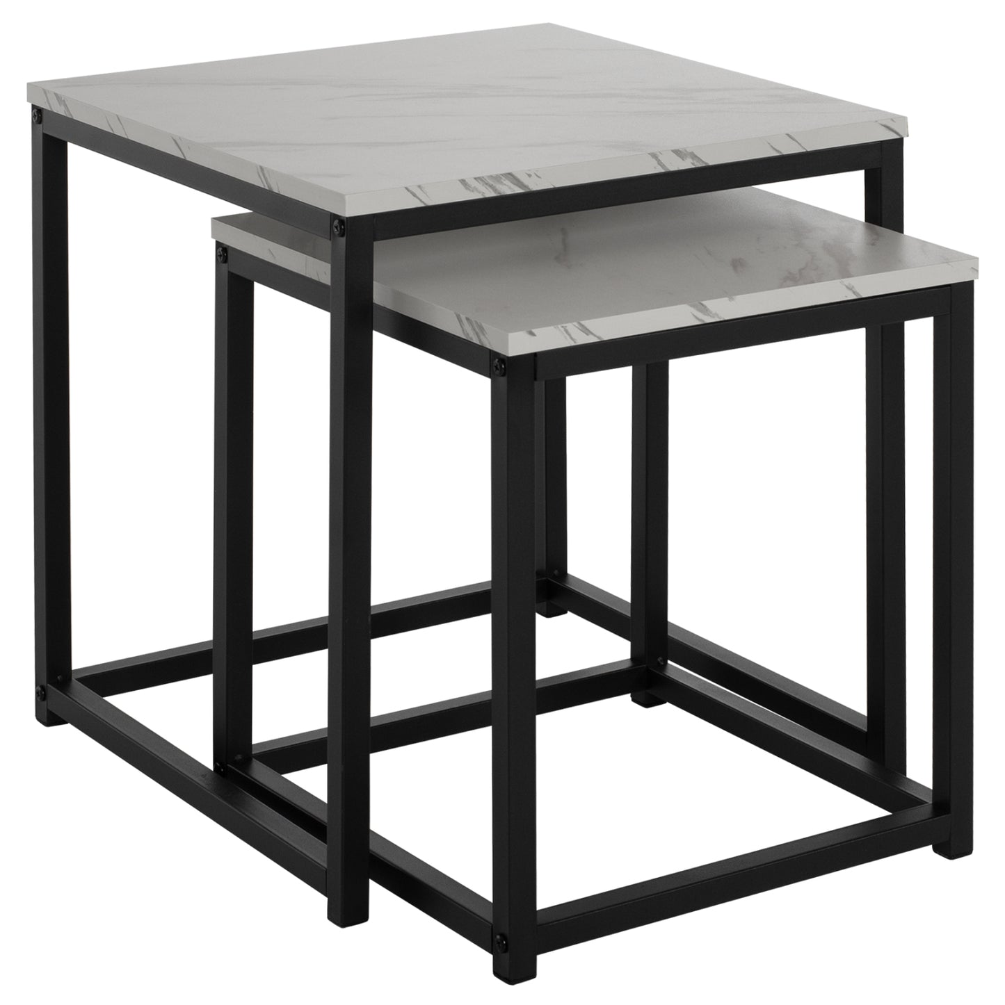 Side Tables Grelay Set 2pcs Mdf & Metal 45Χ45Χ50hcm.hm8762.12