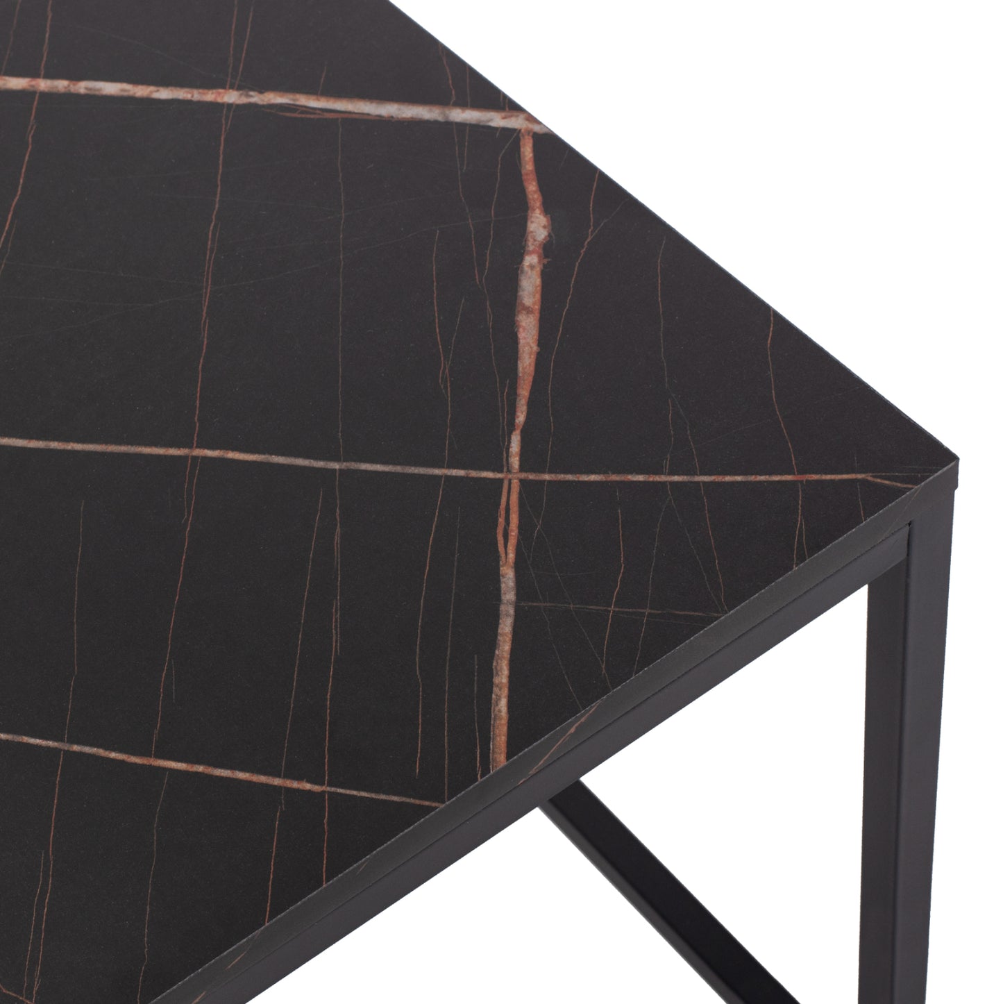 Side Tables Grelay Set 2pcs Mdf & Metal 45Χ45Χ50hcm.hm8762.13